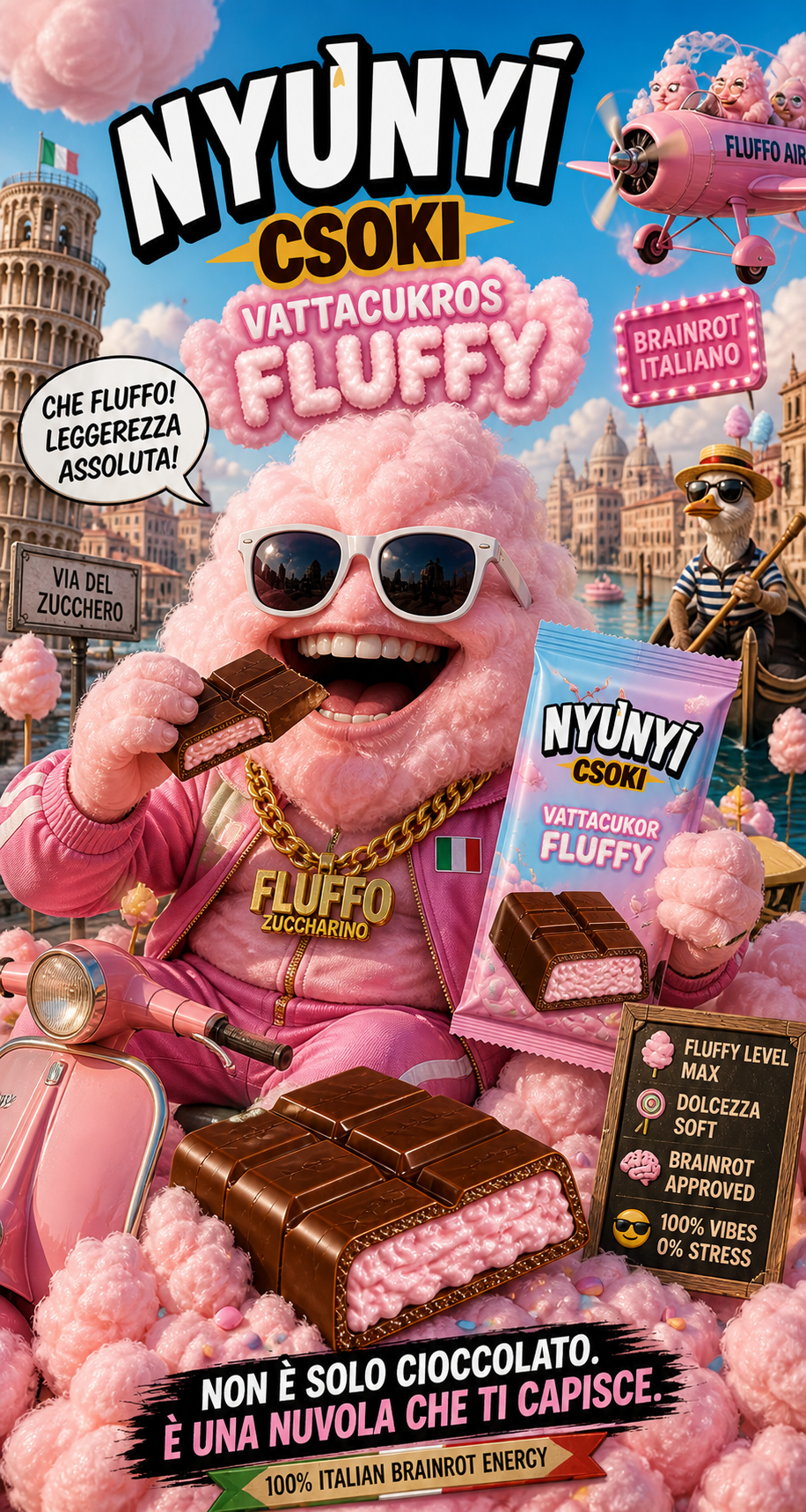 Nyunyi kampány banner fluffy csomagolással
