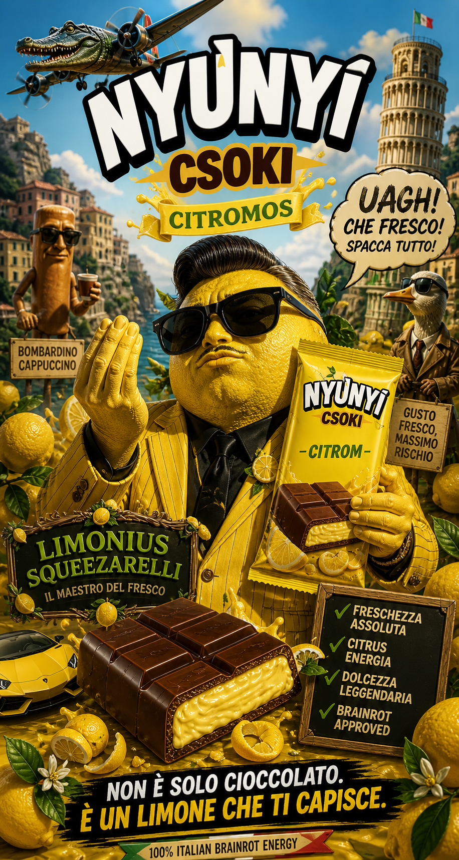 Nyunyi kampány banner Limonius grafikával